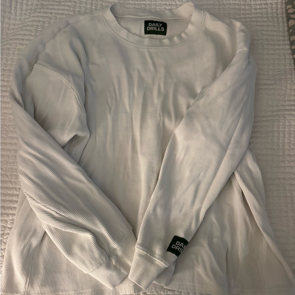 Daily Drills Oversized white thermal